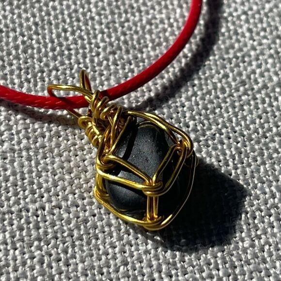 🎶 OBSIDIAN GEMSTONE BOHO PENDANT NECKLACE 🎶😎 - Picture 6 of 6